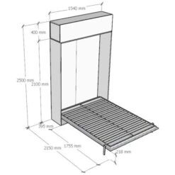 Letto 140 Kentaro Bianco Frassino Con Pensile Vasistas 10 Letto 140 Kentaro Bianco Frassino Con Pensile Vasistas -LettoMania Italia 61362867 4