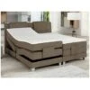 Set Letto Boxspring Testata + Reti Relax Elettriche + Materasso + Topper In Tessuto Beige 2 X 90 X 200cm - CASTEL Di PALACIO 2 Set Letto Boxspring Testata + Reti Relax Elettriche + Materasso + Topper In Tessuto Beige 2 X 90 X 200cm - CASTEL Di PALACIO -LettoMania Italia 61525174 1