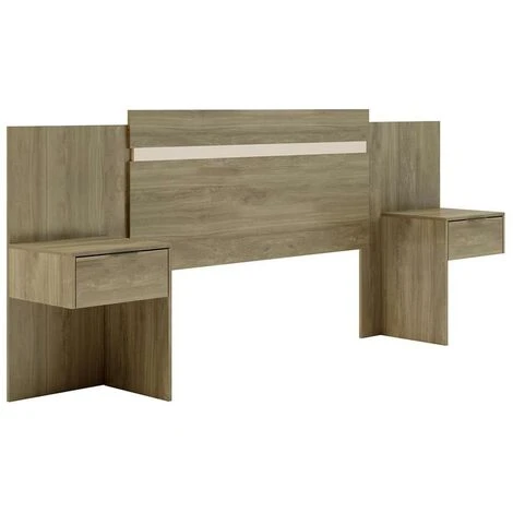 Testata Allungabile Con Comodini - 140/160 Cm - Colore: Naturale - PARATI 5 Testata Allungabile Con Comodini - 140/160 Cm - Colore: Naturale - PARATI - immagine 3