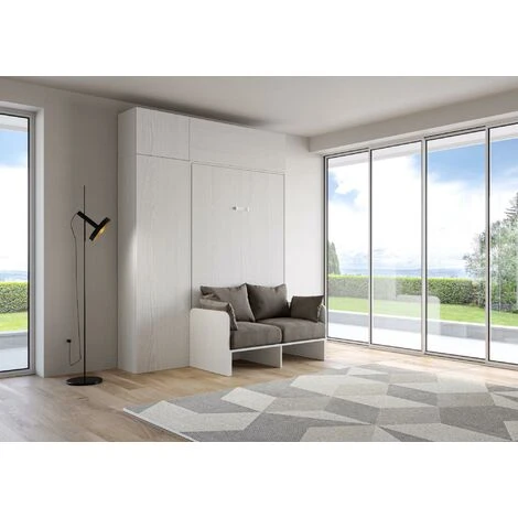 Letto 140 Sof� Kentaro Bianco Frassino Con Colonna - Pensile Vasistas - Pensile Sopra Colonna 3 Letto 140 Sof� Kentaro Bianco Frassino Con Colonna - Pensile Vasistas - Pensile Sopra Colonna