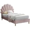Letto Conchiglia 90 X 190 Cm - Velluto - Rosa - MONICA -LettoMania Italia 63141534 1