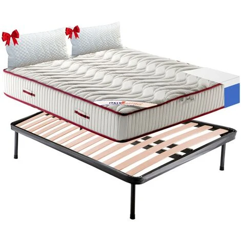 KIT Rete A Doghe, Cuscino E Materasso Memory Foam H20, Sistema Letto Ortopedico MEMORY NATURE Non Sfoderabile - Rete A Doghe 80x190 Cm 3 KIT Rete A Doghe, Cuscino E Materasso Memory Foam H20, Sistema Letto Ortopedico MEMORY NATURE Non Sfoderabile - Rete A Doghe 80x190 Cm