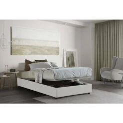 Talamo Italia Letto Piazza E Mezza Nicole, Letto Contenitore Con Rivestimento In Tessuto, 100% Made In Italy, Apertura Frontale, Adatto Per Materasso Cm 120x190, Bianco 10 Talamo Italia Letto Piazza E Mezza Nicole, Letto Contenitore Con Rivestimento In Tessuto, 100% Made In Italy, Apertura Frontale, Adatto Per Materasso Cm 120x190, Bianco -LettoMania Italia 63752496 4