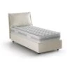 Talamo Italia Letto Singolo Roberta, Letto Contenitore Con Rivestimento In Tessuto, 100% Made In Italy, Apertura Laterale, Con Materasso Cm 80x190 Incluso, Beige -LettoMania Italia 63753009 1