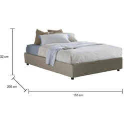 Talamo Italia Letto Matrimoniale Francesca, Letto Contenitore Con Rivestimento In Ecopelle, 100% Made In Italy, Apertura Frontale, Adatto Per Materasso Cm 140x190, Tortora 7 Talamo Italia Letto Matrimoniale Francesca, Letto Contenitore Con Rivestimento In Ecopelle, 100% Made In Italy, Apertura Frontale, Adatto Per Materasso Cm 140x190, Tortora -LettoMania Italia 63753429 3