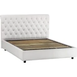 Talamo Italia Letto Matrimoniale Claretta, Letto Contenitore E Testata In Ecopelle, 100% Made In Italy, Apertura Frontale, Bianco, Adatto A Materasso Da 160x190 Cm 9 Talamo Italia Letto Matrimoniale Claretta, Letto Contenitore E Testata In Ecopelle, 100% Made In Italy, Apertura Frontale, Bianco, Adatto A Materasso Da 160x190 Cm -LettoMania Italia 63753982 3