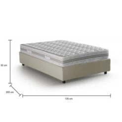 Talamo Italia Letto Piazza E Mezza Chiara, Letto Contenitore Con Rivestimento In Tessuto, 100% Made In Italy, Apertura Frontale, Con Materasso Cm 120x190 Incluso, Beige 8 Talamo Italia Letto Piazza E Mezza Chiara, Letto Contenitore Con Rivestimento In Tessuto, 100% Made In Italy, Apertura Frontale, Con Materasso Cm 120x190 Incluso, Beige -LettoMania Italia 63754032 3