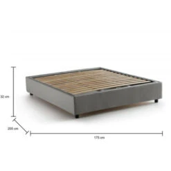 Talamo Italia Letto Matrimoniale Elisa, Letto Contenitore Con Rivestimento In Tessuto, 100% Made In Italy, Apertura Frontale, Adatto Per Materasso Cm 160x190, Grigio 8 Talamo Italia Letto Matrimoniale Elisa, Letto Contenitore Con Rivestimento In Tessuto, 100% Made In Italy, Apertura Frontale, Adatto Per Materasso Cm 160x190, Grigio -LettoMania Italia 63754041 3