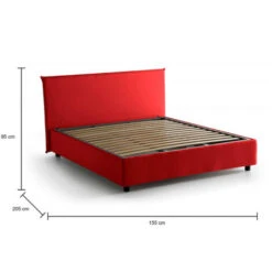Talamo Italia Letto Matrimoniale Azue, Letto Contenitore Con Rivestimento In Tessuto, 100% Made In Italy, Apertura Frontale, Adatto Per Materasso Cm 140x190, Rosso 9 Talamo Italia Letto Matrimoniale Azue, Letto Contenitore Con Rivestimento In Tessuto, 100% Made In Italy, Apertura Frontale, Adatto Per Materasso Cm 140x190, Rosso -LettoMania Italia 63754048 3