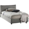 Talamo Italia Letto Piazza E Mezza Gloria, Letto Contenitore Con Rivestimento In Tessuto, 100% Made In Italy, Apertura Frontale, Adatto Per Materasso Cm 120x190, Grigio -LettoMania Italia 63754815 1