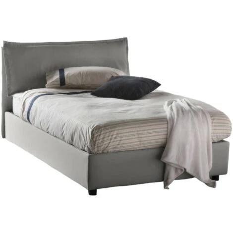 Talamo Italia Letto Piazza E Mezza Gloria, Letto Contenitore Con Rivestimento In Tessuto, 100% Made In Italy, Apertura Frontale, Adatto Per Materasso Cm 120x190, Grigio 3 Talamo Italia Letto Piazza E Mezza Gloria, Letto Contenitore Con Rivestimento In Tessuto, 100% Made In Italy, Apertura Frontale, Adatto Per Materasso Cm 120x190, Grigio
