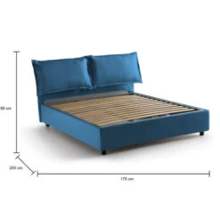 Talamo Italia Letto Matrimoniale Deborah, Letto Contenitore Con Rivestimento In Tessuto, 100% Made In Italy, Apertura Frontale, Adatto Per Materasso Cm 160x190, Blu 9 Talamo Italia Letto Matrimoniale Deborah, Letto Contenitore Con Rivestimento In Tessuto, 100% Made In Italy, Apertura Frontale, Adatto Per Materasso Cm 160x190, Blu -LettoMania Italia 63754959 3