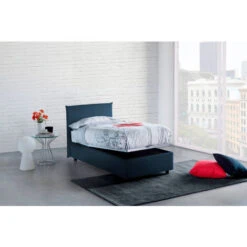 Talamo Italia Letto Singolo Cira, Letto Contenitore Con Rivestimento In Tessuto, 100% Made In Italy, Apertura Frontale, Adatto Per Materasso Cm 90x200, Blu 10 Talamo Italia Letto Singolo Cira, Letto Contenitore Con Rivestimento In Tessuto, 100% Made In Italy, Apertura Frontale, Adatto Per Materasso Cm 90x200, Blu -LettoMania Italia 63755324 4