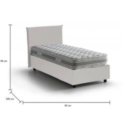 Talamo Italia Letto Singolo Brigitta, Letto Contenitore Con Rivestimento In Ecopelle, 100% Made In Italy, Apertura Frontale, Con Materasso Cm 80x190 Incluso, Bianco 7 Talamo Italia Letto Singolo Brigitta, Letto Contenitore Con Rivestimento In Ecopelle, 100% Made In Italy, Apertura Frontale, Con Materasso Cm 80x190 Incluso, Bianco -LettoMania Italia 63755445 3