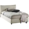 Talamo Italia Letto Piazza E Mezza Desirée, Letto Contenitore Con Rivestimento In Tessuto, 100% Made In Italy, Apertura Frontale, Con Materasso Cm 120x190 Incluso, Beige -LettoMania Italia 63755522 1