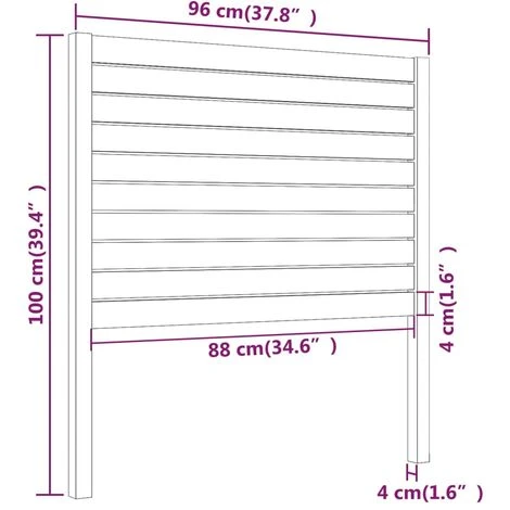 Testiera Per Letto Miele 96x4x100 Cm In Legno Massello Di Pino VidaXL 5 Testiera Per Letto Miele 96x4x100 Cm In Legno Massello Di Pino VidaXL - immagine 3