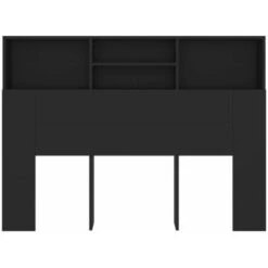 Testiera Con Scomparti Nera 140x19x103,5 Cm VidaXL 11 Testiera Con Scomparti Nera 140x19x103,5 Cm VidaXL -LettoMania Italia 64166784 5