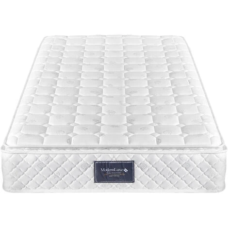 Materasso A Molle, Materasso In Schiuma Fredda A 7 Zone, Nucleo A Molle Insacchettate, 90x200 Cm, 100% Certificato Oeko-Tex, Copertura In Microfibra Trapuntata, Grado Di Durezza H3, Altezza 25 Cm 4 Materasso A Molle, Materasso In Schiuma Fredda A 7 Zone, Nucleo A Molle Insacchettate, 90x200 Cm, 100% Certificato Oeko-Tex, Copertura In Microfibra Trapuntata, Grado Di Durezza H3, Altezza 25 Cm - immagine 2