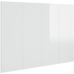 Testiera Per Letto Bianco Lucido 120x1,5x80cm Legno Multistrato VidaXL