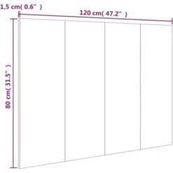 Testiera Per Letto Bianco Lucido 120x1,5x80cm Legno Multistrato VidaXL -LettoMania Italia 64883179 3