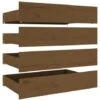 Cassettoni Da Letto 4 Pz In Legno Massello Di Pino Miele VidaXL -LettoMania Italia 65508775 1