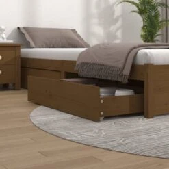 Cassettoni Da Letto 4 Pz In Legno Massello Di Pino Miele VidaXL -LettoMania Italia 65508775 2