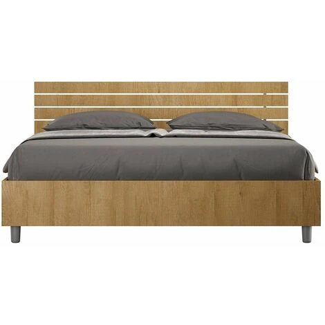 Letto In Legno Matrimoniale Doghe Contenitore 160x190cm Ankel Oak 5 Letto In Legno Matrimoniale Doghe Contenitore 160x190cm Ankel Oak - immagine 3