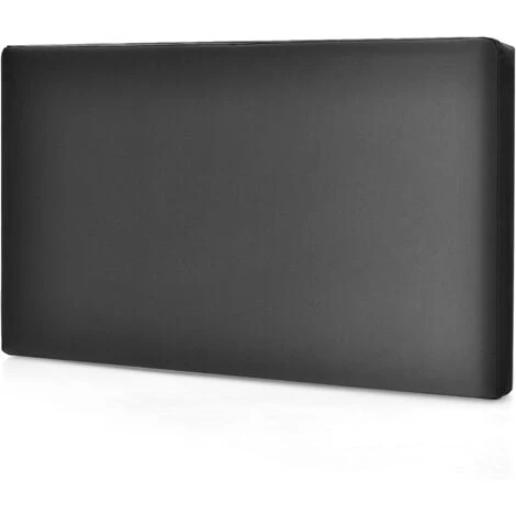 COSTWAY Testiera Da Letto Imbottita, Testiera A Muro Imbottita In Spugna Con Superficie In Tessuto Di Lino/Pelle PU, 88x53x7cm (Pelle PU-nero) 3 COSTWAY Testiera Da Letto Imbottita, Testiera A Muro Imbottita In Spugna Con Superficie In Tessuto Di Lino/Pelle PU, 88x53x7cm (Pelle PU-nero)