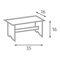 King Home POGGIAPIEDI In Legno Di Abete Naturale 35x16x16h Cm -LettoMania Italia 67359232 3
