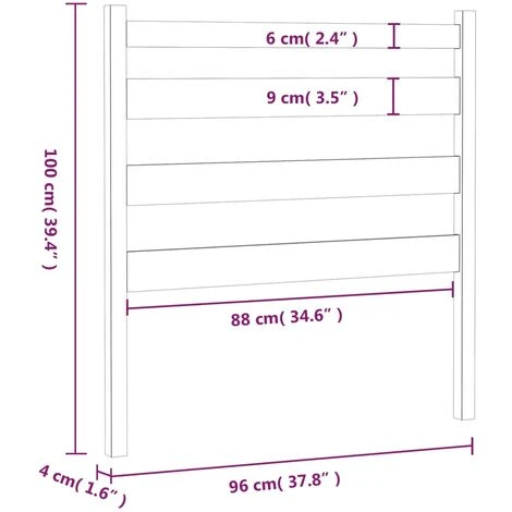 Testiera Per Letto 96x4x100 Cm In Legno Massello Di Pino VidaXL 5 Testiera Per Letto 96x4x100 Cm In Legno Massello Di Pino VidaXL - immagine 3