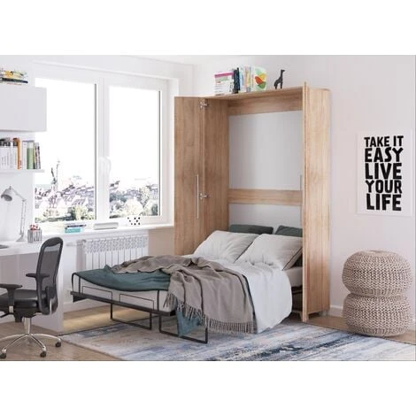 Letto A Parete TEDDY 120x200cm Verticale Rovere Sonoma 3 Letto A Parete TEDDY 120x200cm Verticale Rovere Sonoma