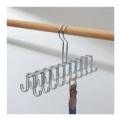 IDesign Organizer Armadio Con 14 Ganci, Portacravatte Piccolo In Metallo Cromato, Porta Cinture Ideale Per Cravatte E Accessori, Argento -LettoMania Italia 70659129 3