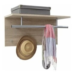 13Casa - Vienna D1 - Appendiabiti. Dim: 72x29,5x35 H Cm. Col: Rovere Chiaro. Mat: Nobilitato.