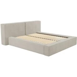Letto Con Contenitore 140 X 190 Cm - Velluto A Coste - Beige - TIMANO -LettoMania Italia 70731862 3