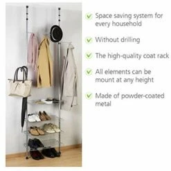 WENKO Sisema Organizzatore Armadio Apollon - Teleskopico, Metallo Verniciato, 61 X 180-300 X 28 Cm, Grigio -LettoMania Italia 70840215 3