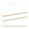 Relaxdays Grucce Per Pantaloni Set Da 12, Salvaspazio E Multiple, Gonne, Antiscivolo In Legno E Metallo, Bianco/Naturale -LettoMania Italia 70866088 1