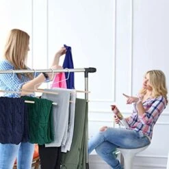 Relaxdays Grucce Per Pantaloni Set Da 12, Salvaspazio E Multiple, Gonne, Antiscivolo In Legno E Metallo, Bianco/Naturale -LettoMania Italia 70866088 3