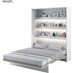 Lenart Letto A Scomparsa BED CONCEPT 12 160x200 Verticale Bianco Opaco