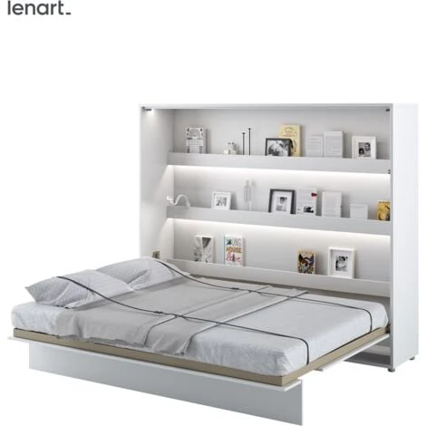 Lenart Letto A Scomparsa BED CONCEPT 14 160x200 Orizzontale Bianco Opaco 3 Lenart Letto A Scomparsa BED CONCEPT 14 160x200 Orizzontale Bianco Opaco