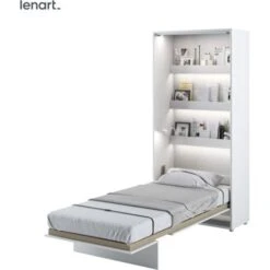 Lenart Letto A Scomparsa BED CONCEPT 03 90x200 Verticale Bianco Opaco