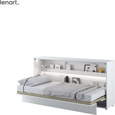 Lenart Letto A Scomparsa BED CONCEPT 06 90x200 Orizzontale Bianco Opaco