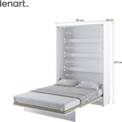 Lenart Letto A Scomparsa BED CONCEPT 01 140x200 Verticale Bianco Opaco 9 Lenart Letto A Scomparsa BED CONCEPT 01 140x200 Verticale Bianco Opaco -LettoMania Italia 71155343 3