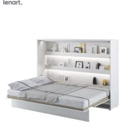 Lenart Letto A Scomparsa BED CONCEPT 04 140x200 Orizzontale Bianco Opaco