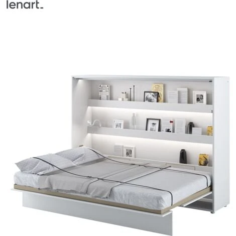 Lenart Letto A Scomparsa BED CONCEPT 04 140x200 Orizzontale Bianco Opaco 3 Lenart Letto A Scomparsa BED CONCEPT 04 140x200 Orizzontale Bianco Opaco
