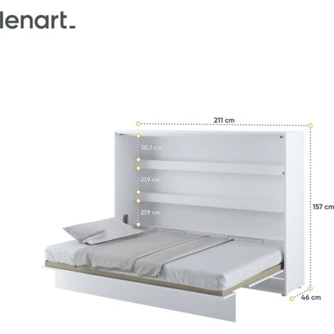 Lenart Letto A Scomparsa BED CONCEPT 04 140x200 Orizzontale Bianco Opaco 5 Lenart Letto A Scomparsa BED CONCEPT 04 140x200 Orizzontale Bianco Opaco - immagine 3