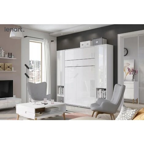 Lenart Letto A Scomparsa BED CONCEPT 04 140x200 Orizzontale Bianco Opaco 6 Lenart Letto A Scomparsa BED CONCEPT 04 140x200 Orizzontale Bianco Opaco - immagine 4