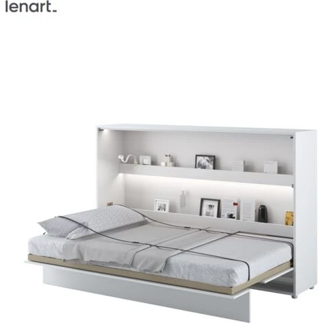 Lenart Letto A Scomparsa BED CONCEPT 05 120x200 Orizzontale Bianco Opaco 3 Lenart Letto A Scomparsa BED CONCEPT 05 120x200 Orizzontale Bianco Opaco