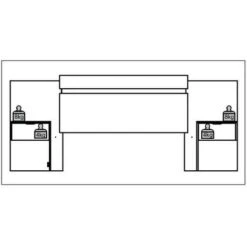 Testata Letto Allungabile Con Comodini 140/160 Cm Naturale E Nero - PARATI 11 Testata Letto Allungabile Con Comodini 140/160 Cm Naturale E Nero - PARATI -LettoMania Italia 71898014 5