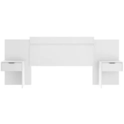 Testata Letto Allungabile Con Comodini - 140/160 Cm - Bianco - PARATI 9 Testata Letto Allungabile Con Comodini - 140/160 Cm - Bianco - PARATI -LettoMania Italia 72641775 3