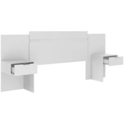 Testata Letto Allungabile Con Comodini - 140/160 Cm - Bianco - PARATI 11 Testata Letto Allungabile Con Comodini - 140/160 Cm - Bianco - PARATI -LettoMania Italia 72641775 5